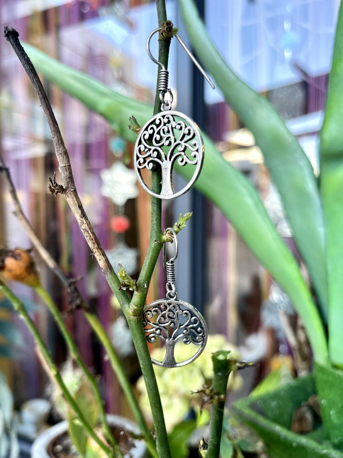 Silver Tree Of Life Earings