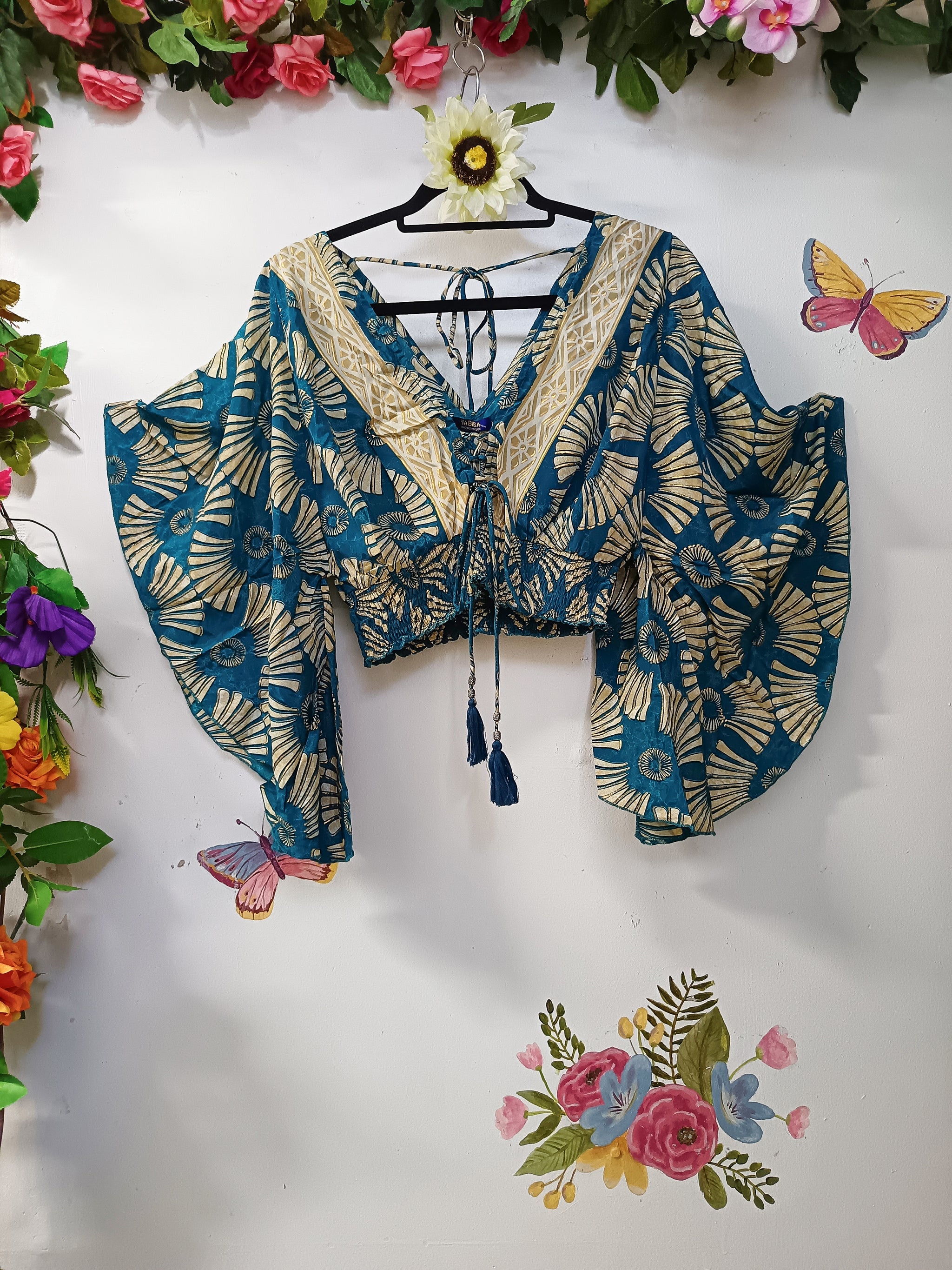 Silk & Soul Butterfly Crop Top