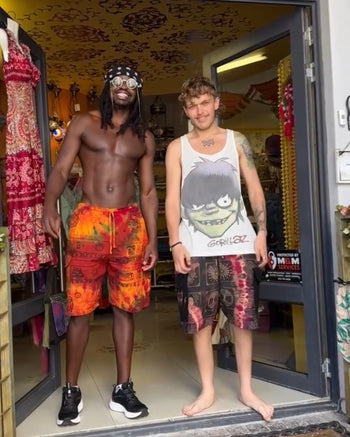 Thai Block-Print Hippie Shorts