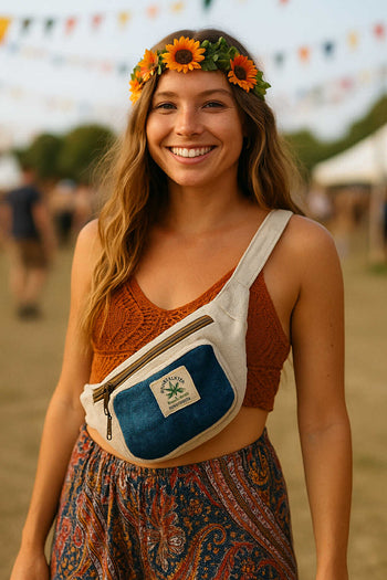 Tie-Dye Hemp Moon Bag