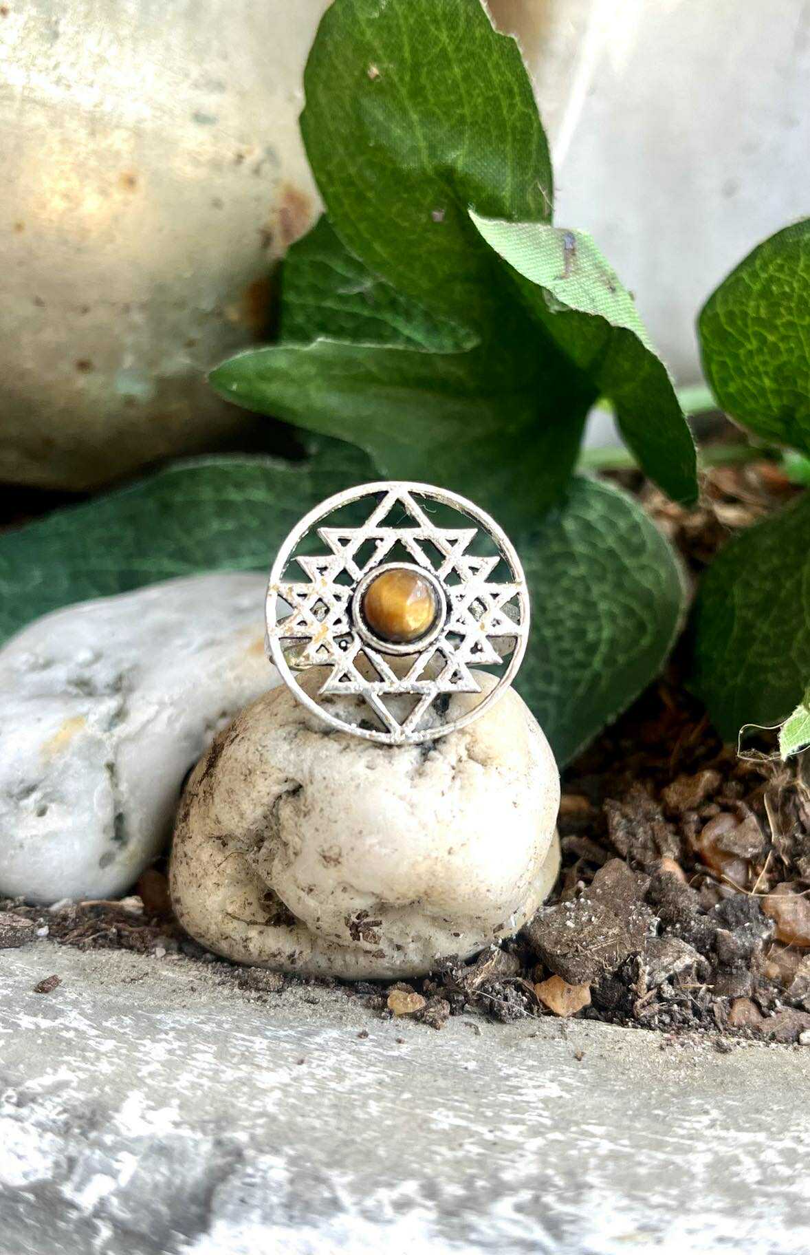 Sacred Star Mandala Ring