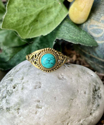 Brass Gypsy Heart Rings