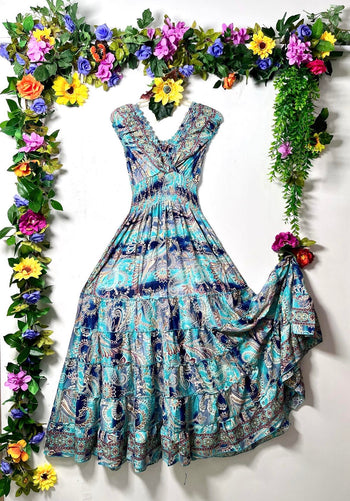 Silk Sleeveless Maxi Cholli Dress