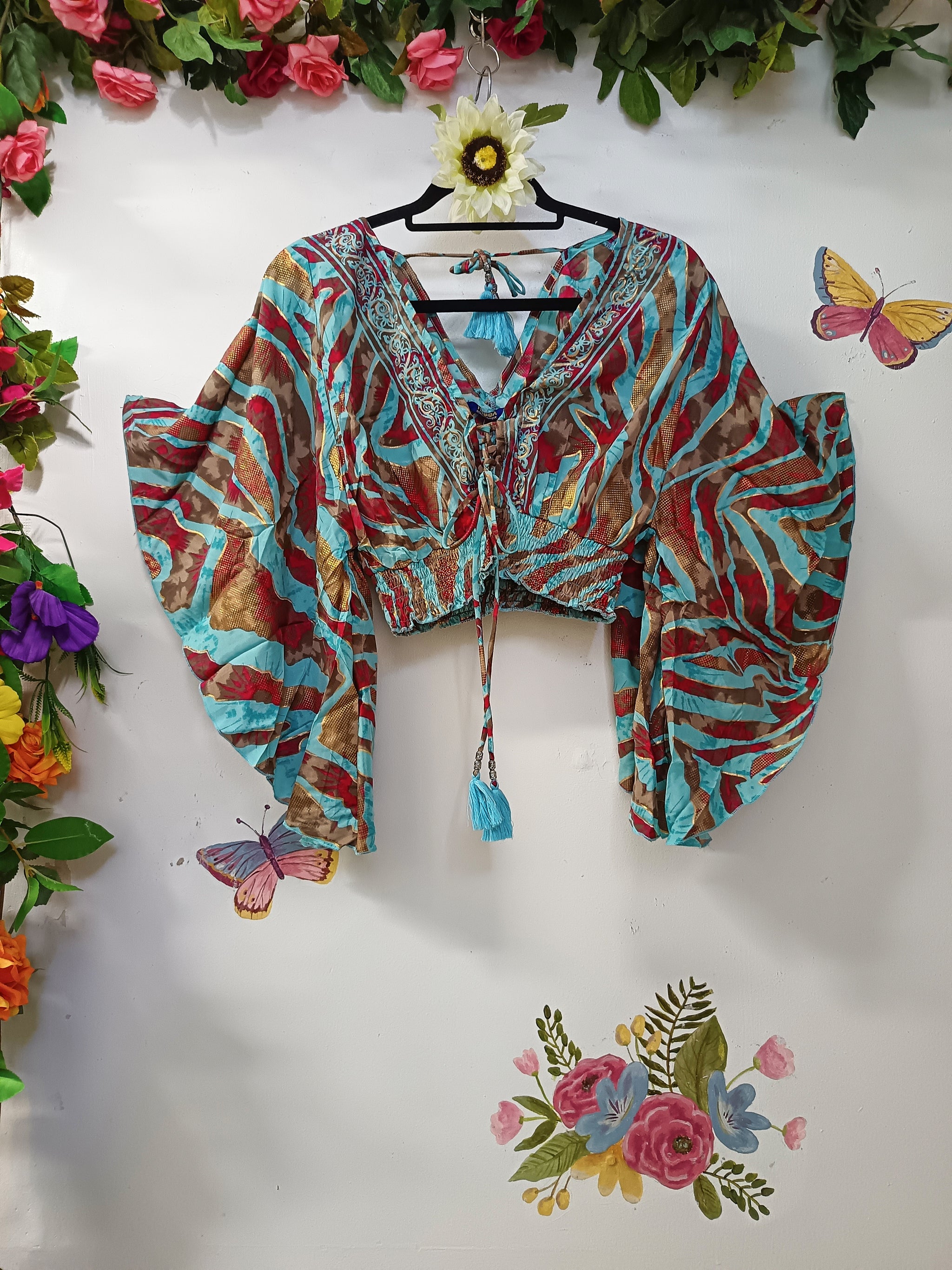 Silk & Soul Butterfly Crop Top