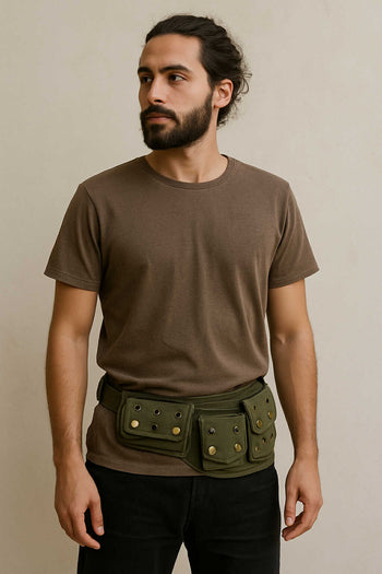 Boho Utility Belt With Brass Studs