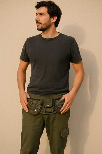 Boho Spiral Green Utility Belt