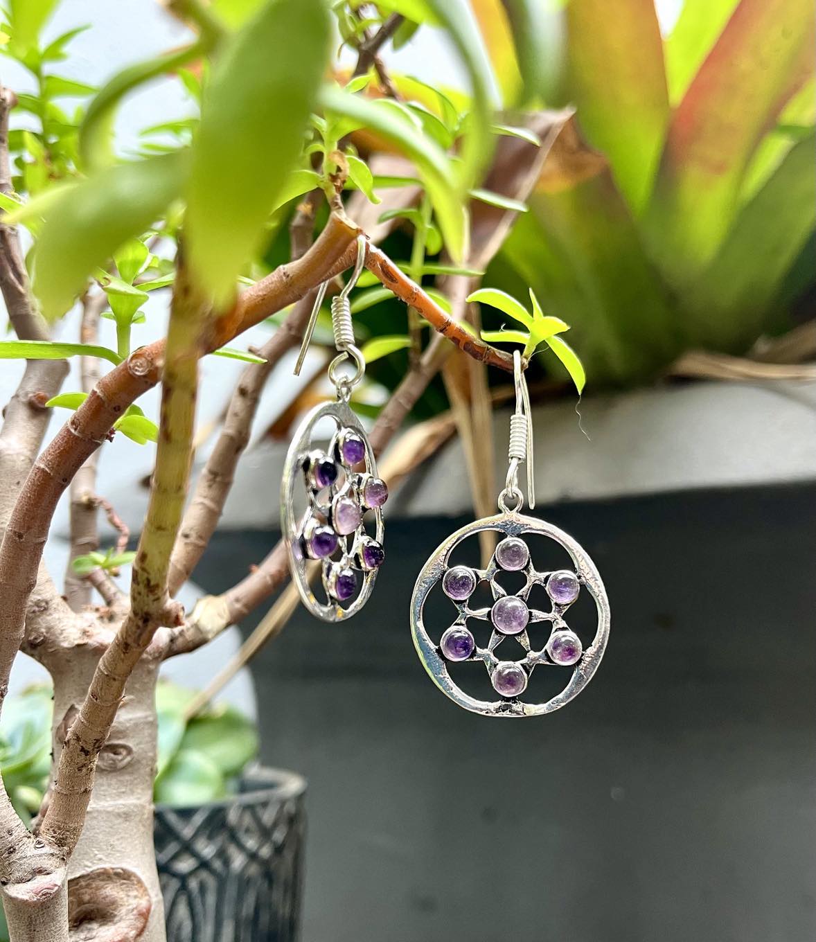 Wheel Of Gems Earings