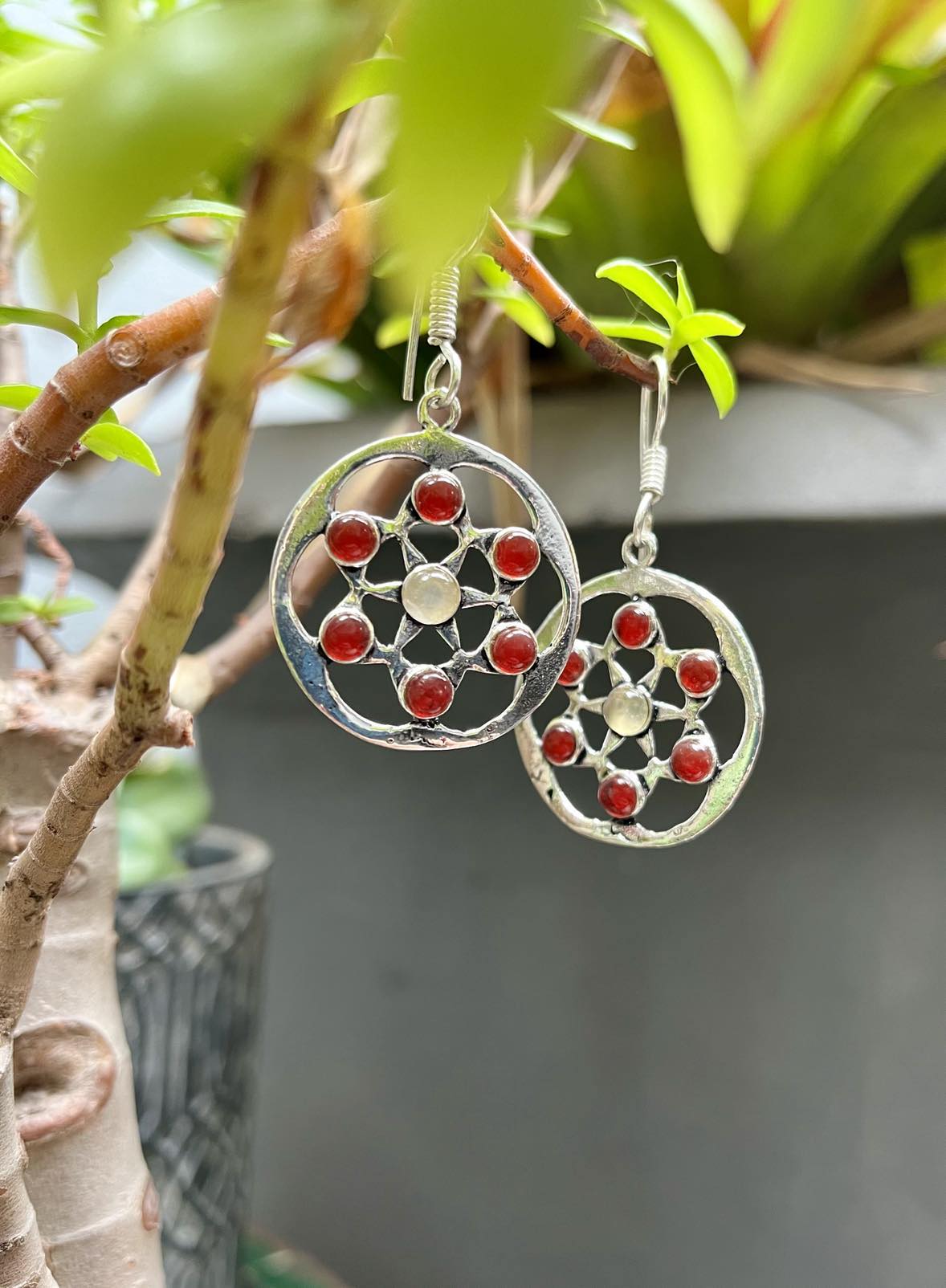 Wheel Of Gems Earings