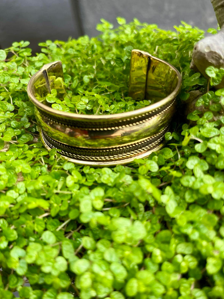 Wide Brass Bangle