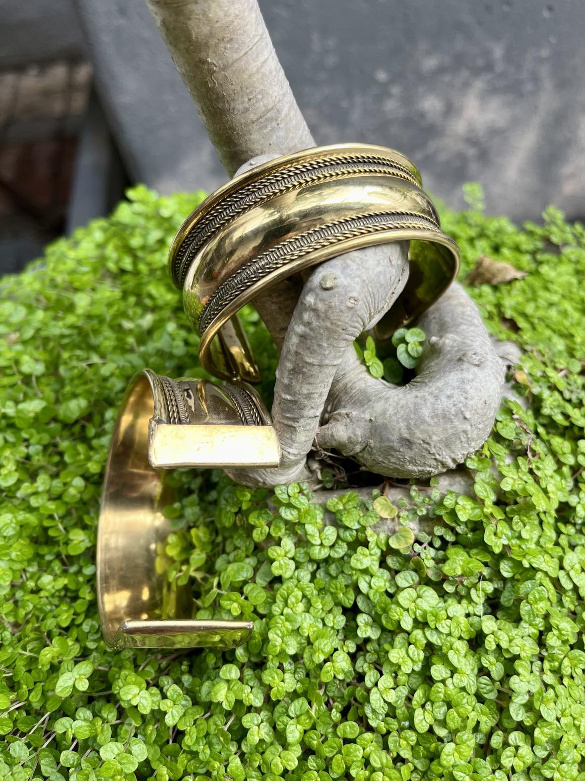 Wide Brass Bangle