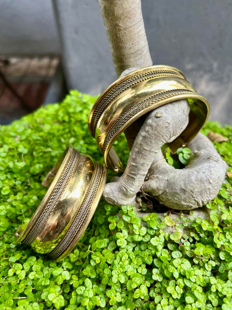 Wide Brass Bangle