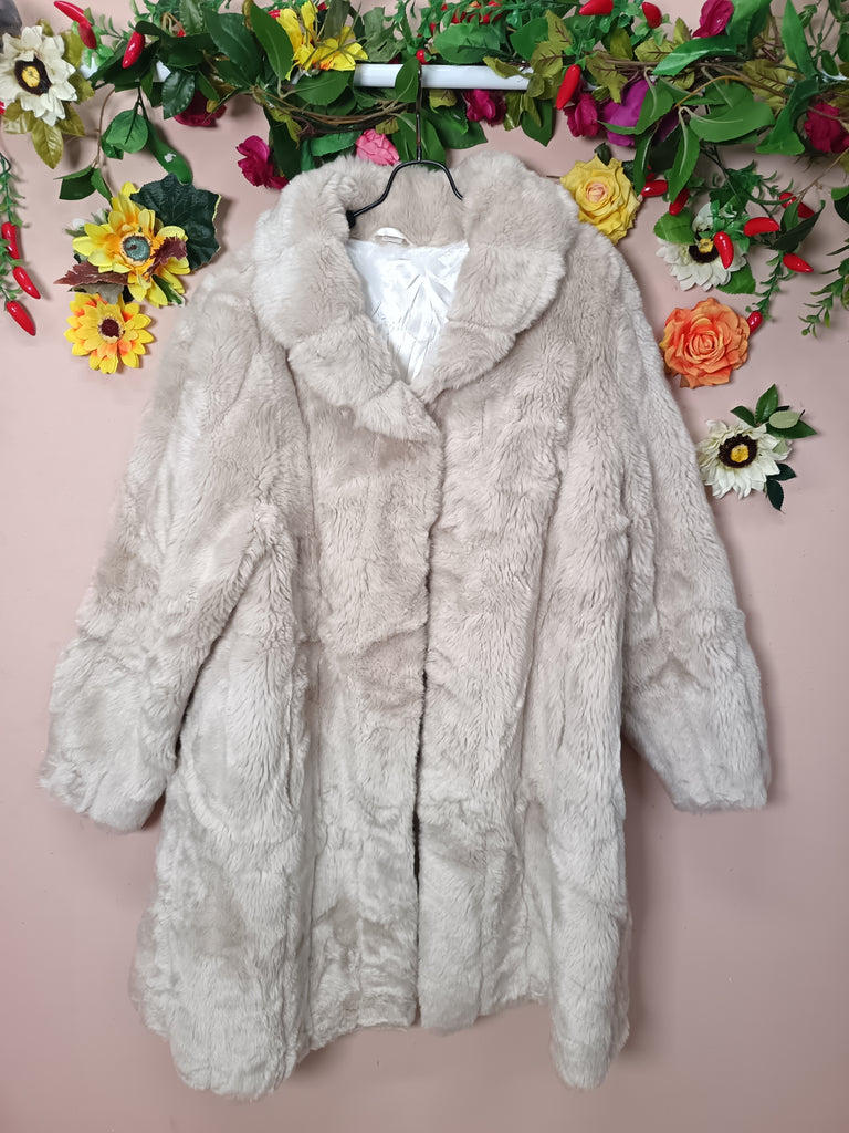 Winter Ivory Faux Fur Coat