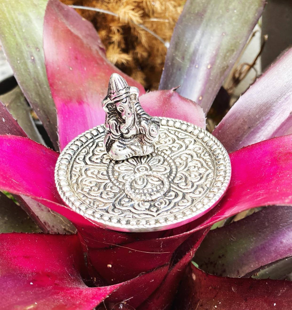 Silver Statue Round Incense Holders