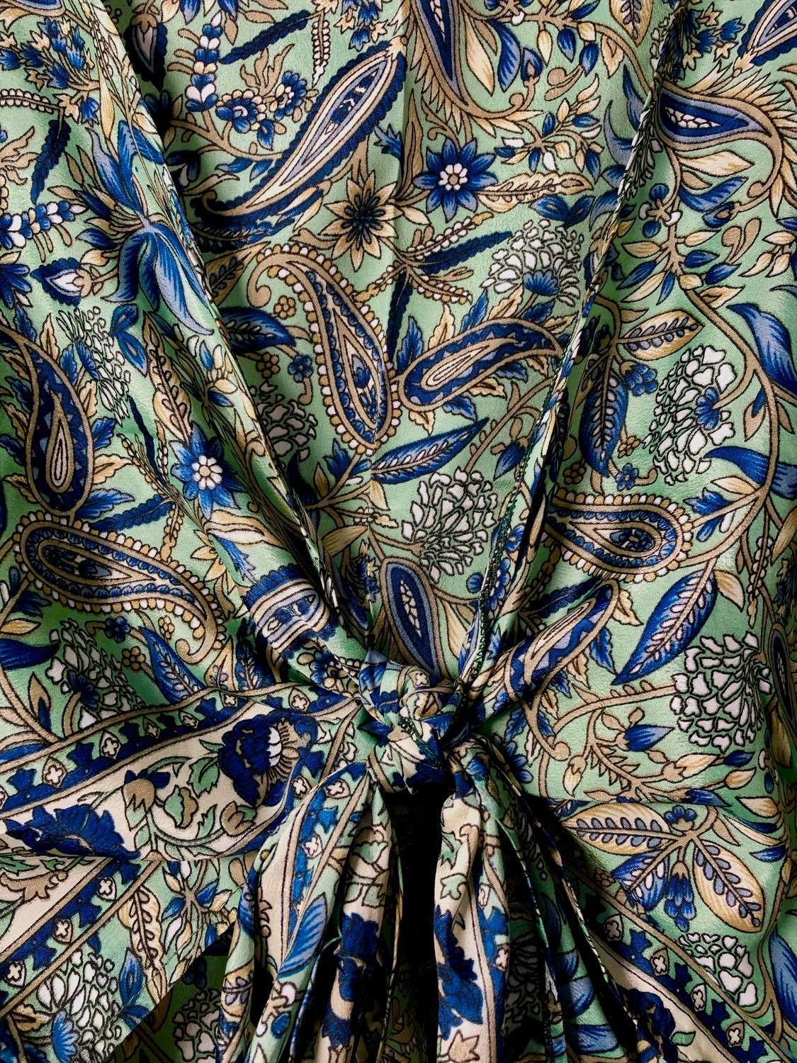 Summer Silk Wrap Top
