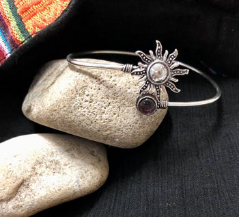 Indie Bangle Silver Sun