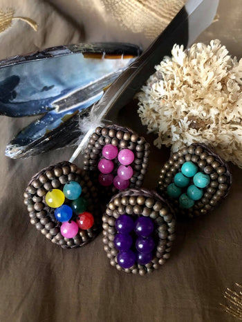 Beaded Wax String Ring