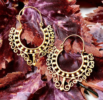 Anatoli Brushed  Gold Earings