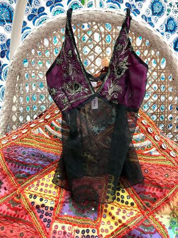 Sequined Indie Babydoll Top