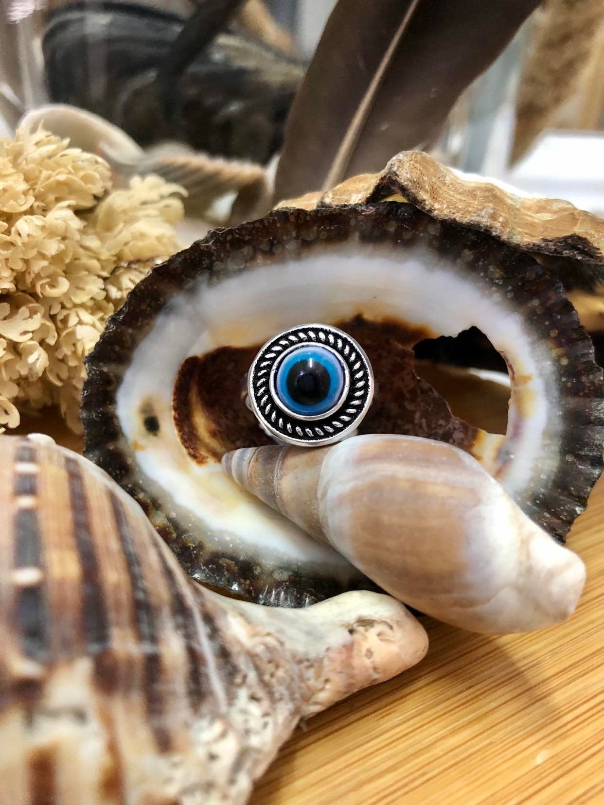 Round Evil Eye Ring