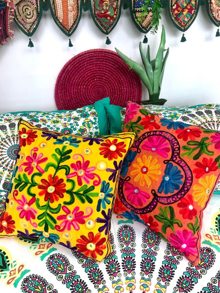 Embroidered Cushion Covers
