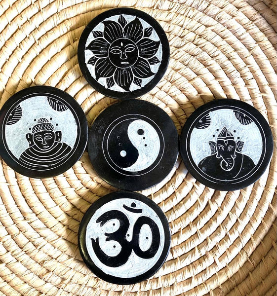 Stone Round Incense Holders