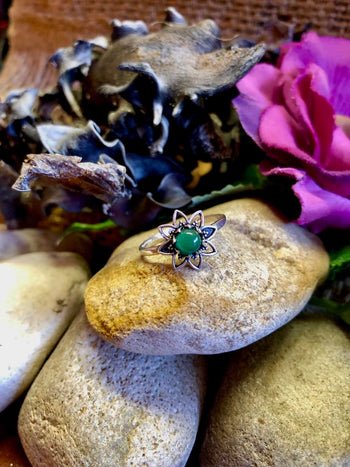 Flower Gypsy Ring Silver