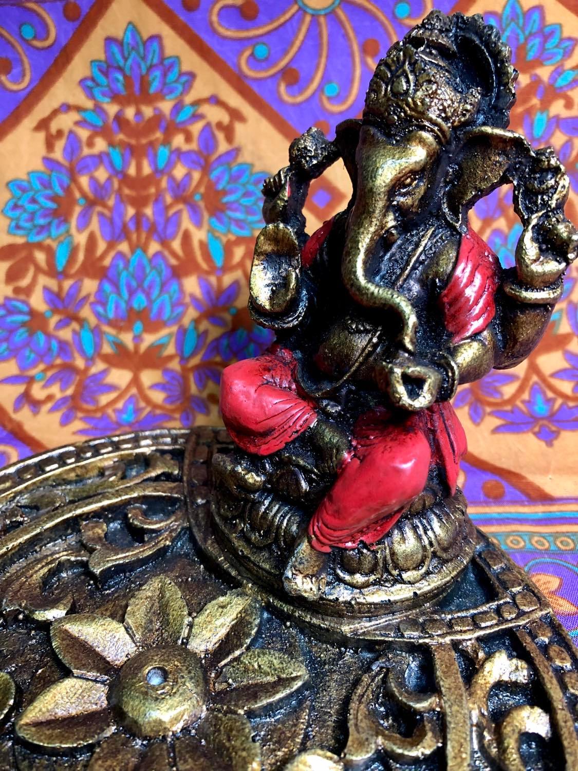 Ganesh Lotus Incense Holder