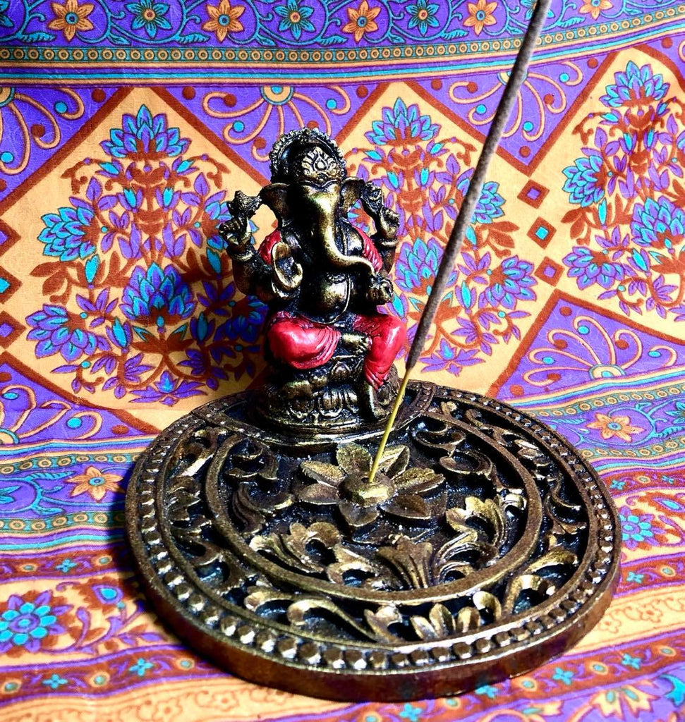 Ganesh Lotus Incense Holder