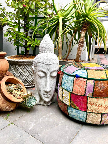 Indie Embroidered Pouff