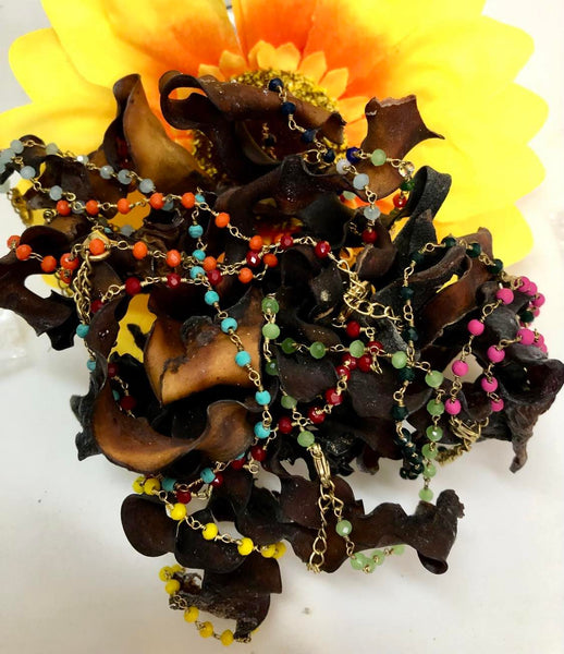 Dainty Stone Anklet Gold