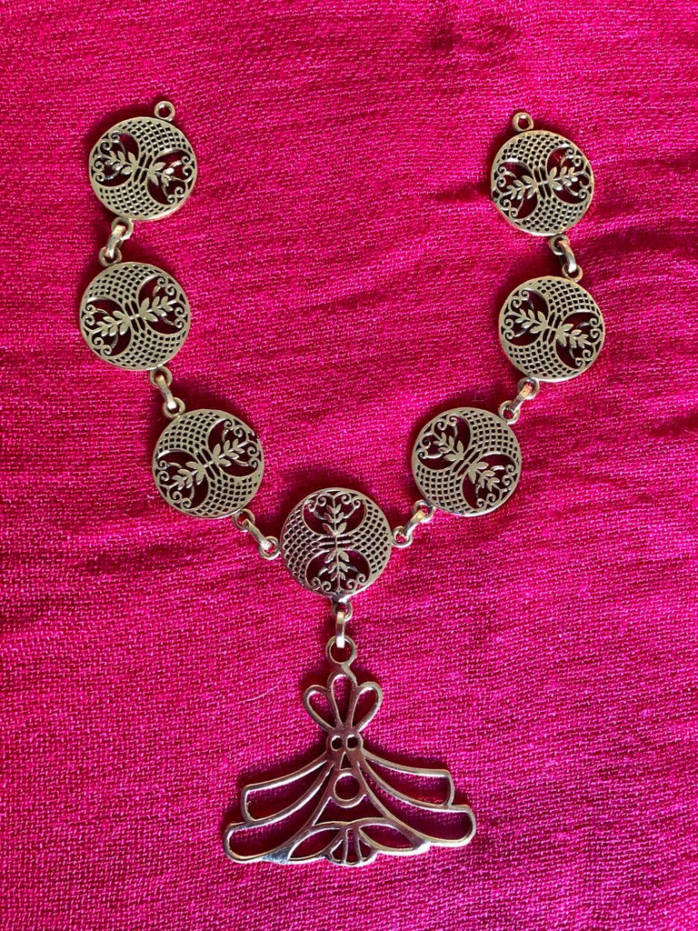 Brass Disk Necklace