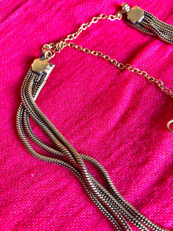 4-Strand Rope Necklace Brass