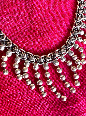 Silver Choker Raindrops