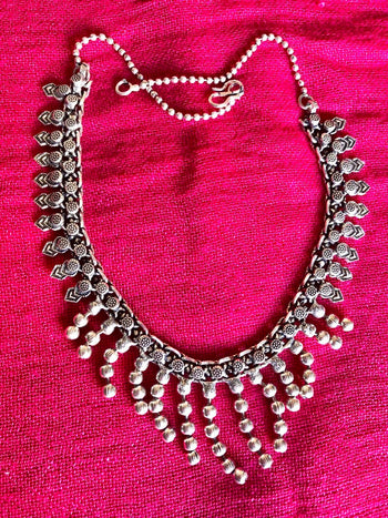 Silver Choker Raindrops