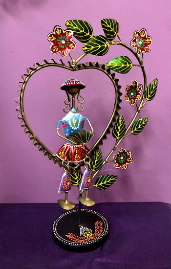 Hand Painted Aluminium Heart Swing