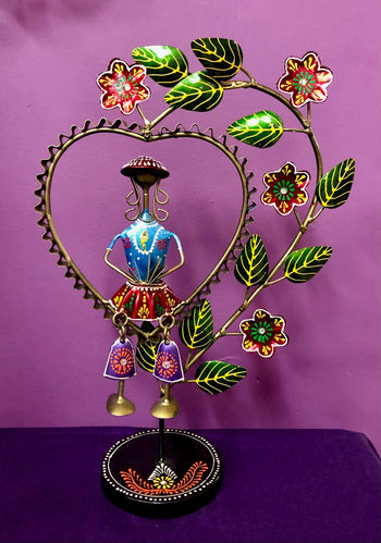 Hand Painted Aluminium Heart Swing