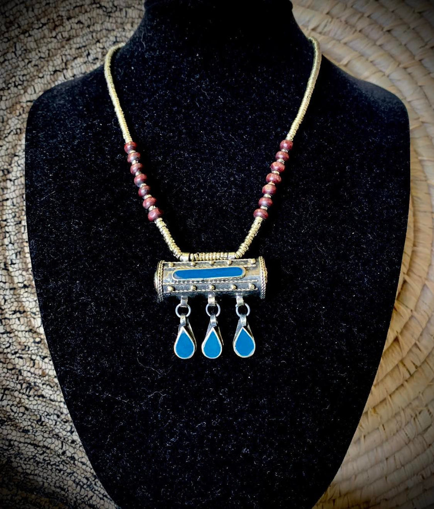Afghan Barrel Prayer Necklace