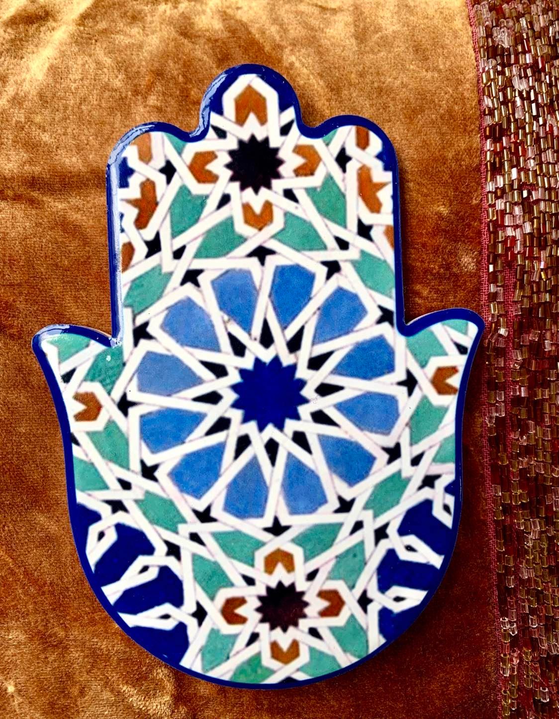 Moroccan Hamsa Ceramic Spoonrest