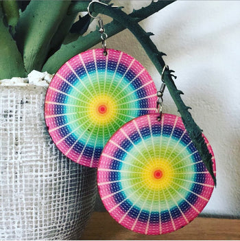 Wood Cut Out Earings