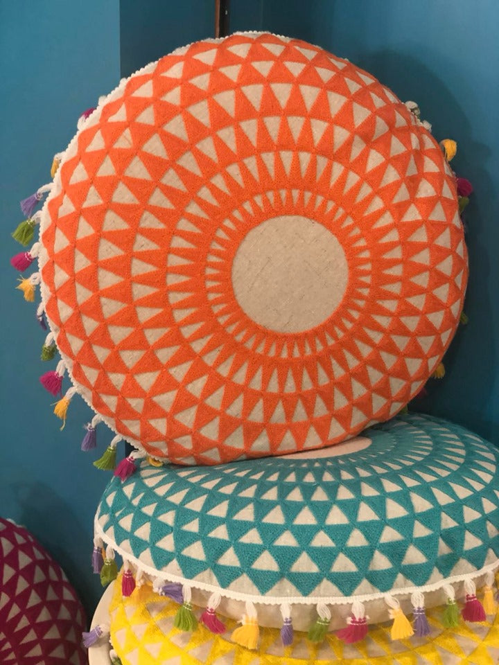Round Tassle Cushion