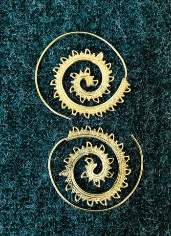 Indie Slide-Through Earings Brass