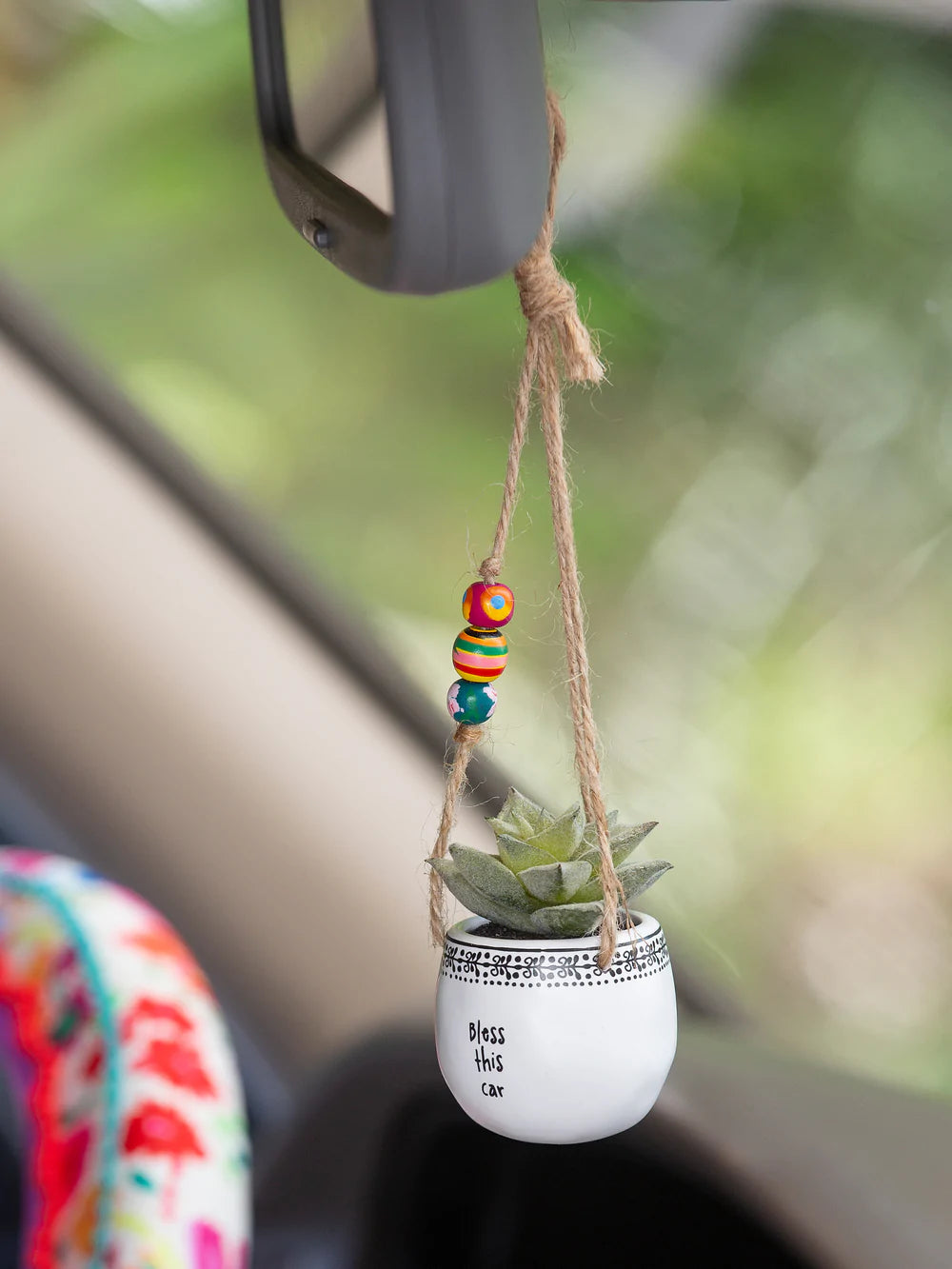 car hanging succulent Car Hanging Succulent – Habiba Boho Boutique