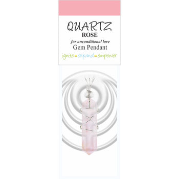 Gem Pendant Rose Quartz