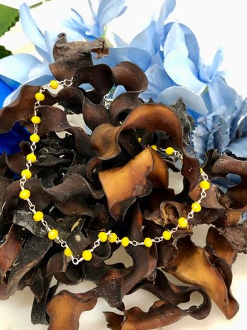 Dainty Stone Anklet Silver