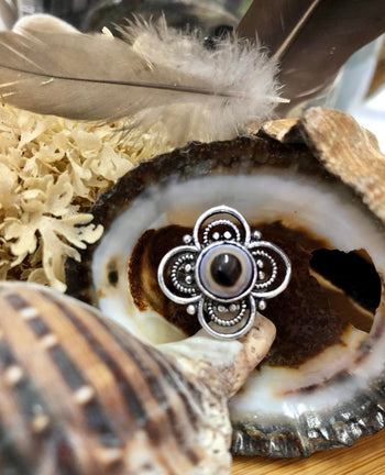 4 Petal Evil Eye Ring
