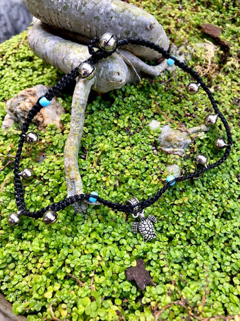 Black Rope Bell Anklet