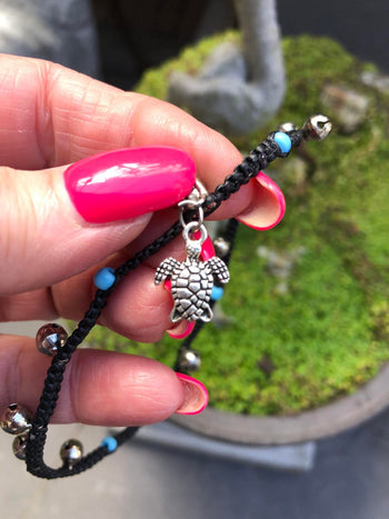 Black Rope Bell Anklet