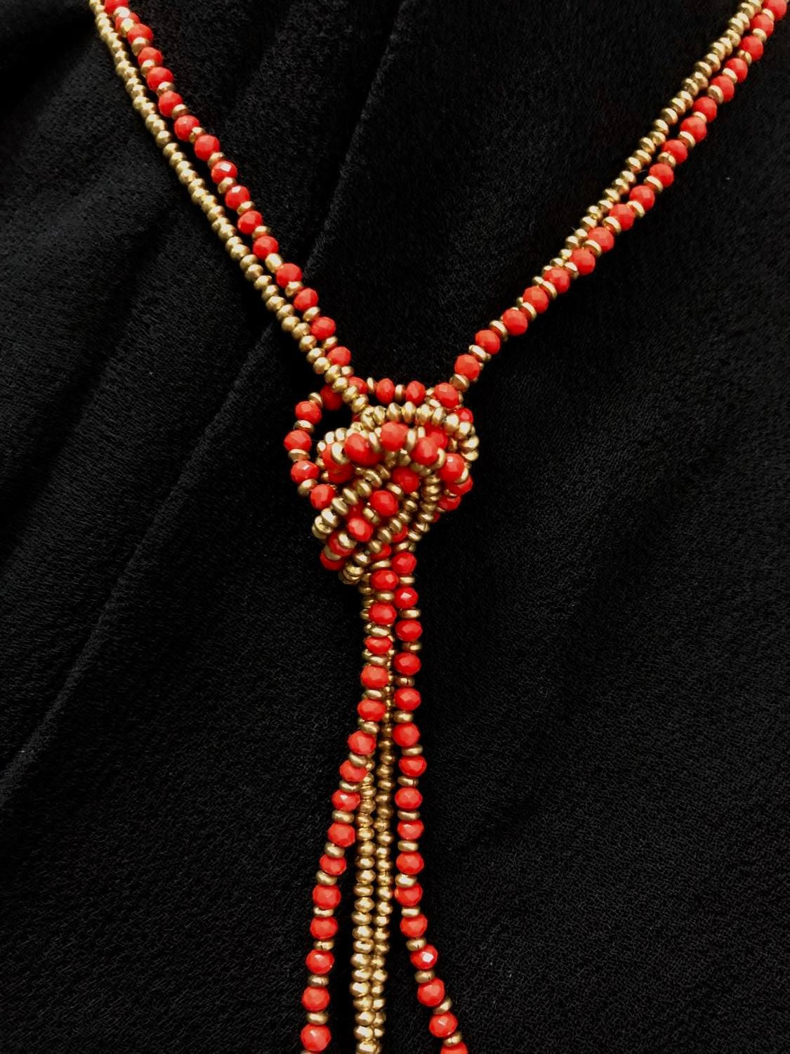 Double Strand Stone Necklace