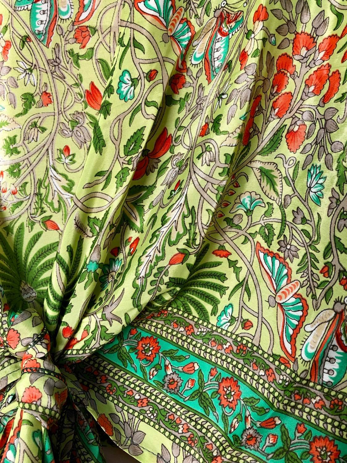 Summer Silk Wrap Top
