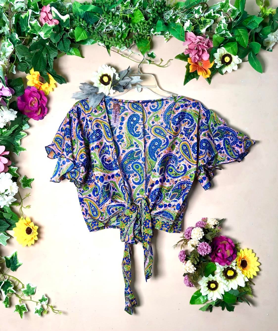 Summer Silk Wrap Top